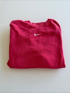 Nike Hot Pink Sweatshirt with White Swoosh